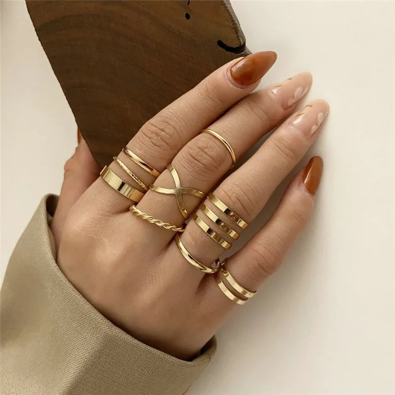 Conjunto de Anéis Prata – Zircônia com Lua, Flor e Coração
