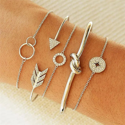 Kit Pulseiras Elegância em Camadas
