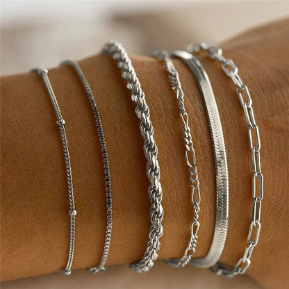 Kit Pulseiras Elegância em Camadas