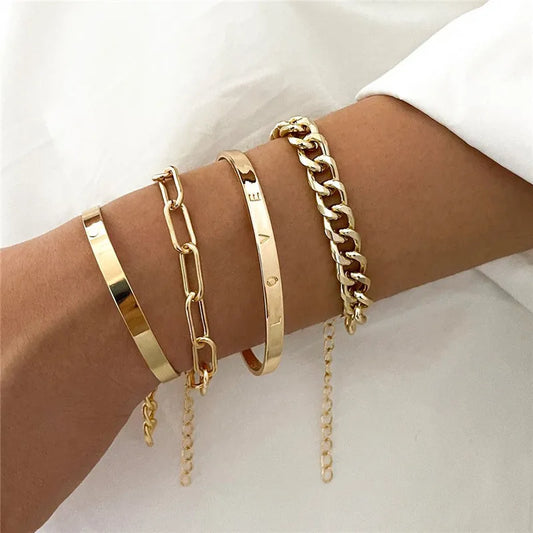 Kit Pulseiras Elegância em Camadas