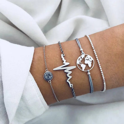 Kit Pulseiras Elegância em Camadas
