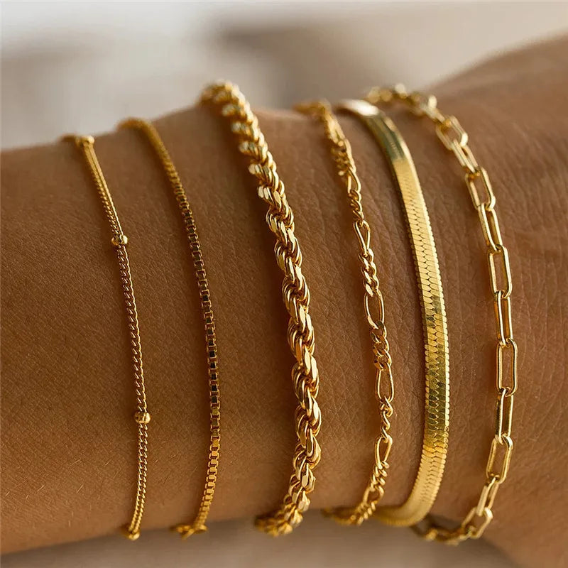 Kit Pulseiras Elegância em Camadas