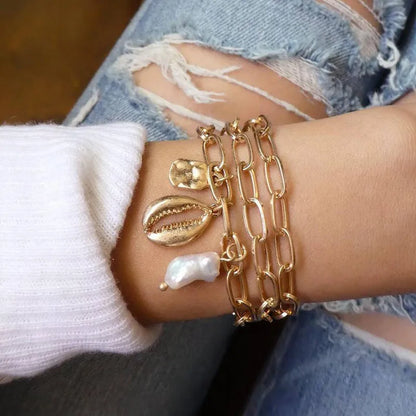Kit Pulseiras Elegância em Camadas