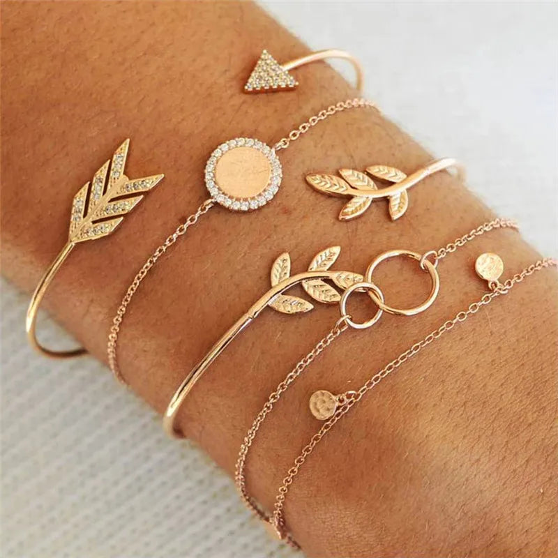 Kit Pulseiras Elegância em Camadas