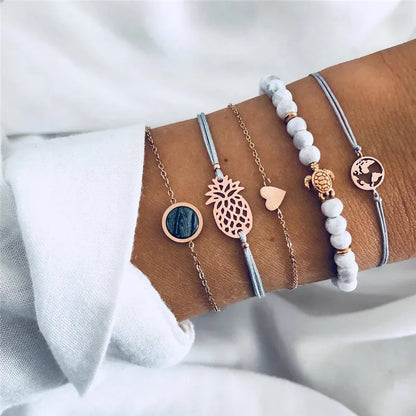 Kit Pulseiras Elegância em Camadas