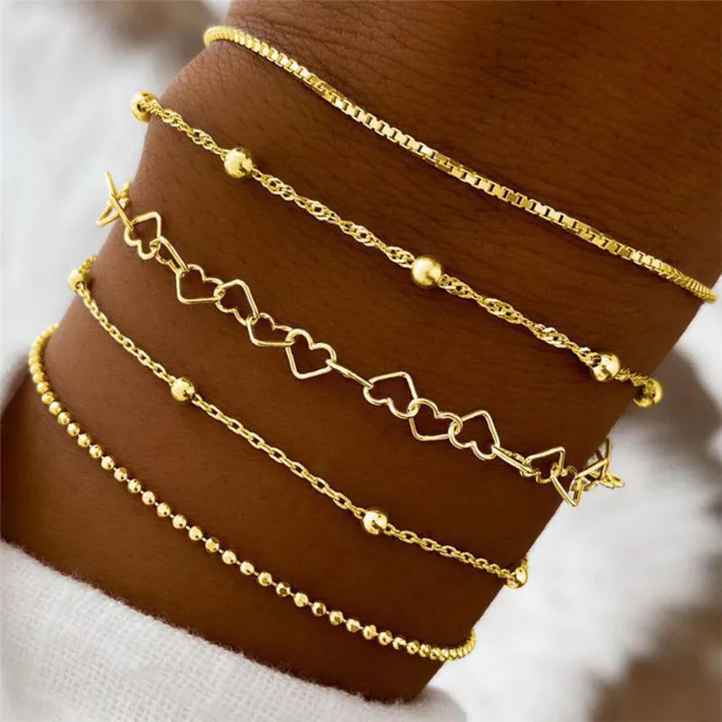 Kit Pulseiras Elegância em Camadas