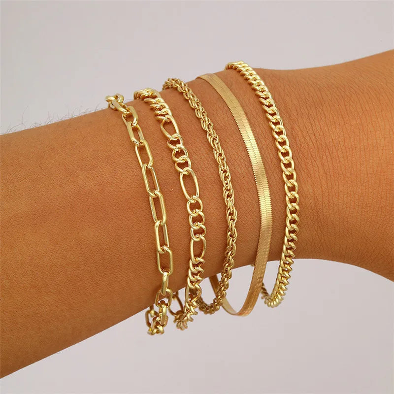 Kit Pulseiras Elegância em Camadas