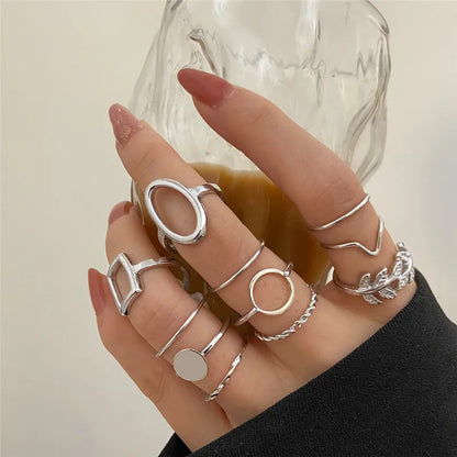 Conjunto de Anéis Prata – Zircônia com Lua, Flor e Coração