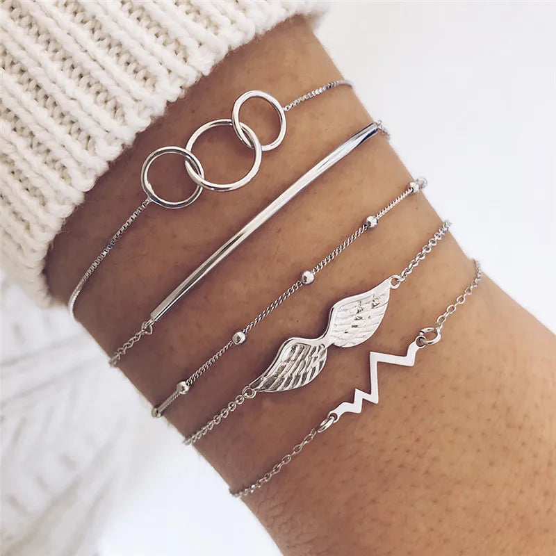 Kit Pulseiras Elegância em Camadas