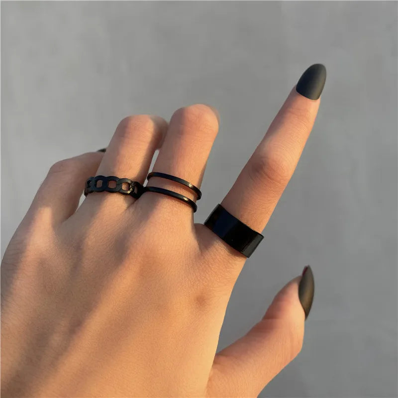 Conjunto de Anéis Prata – Zircônia com Lua, Flor e Coração