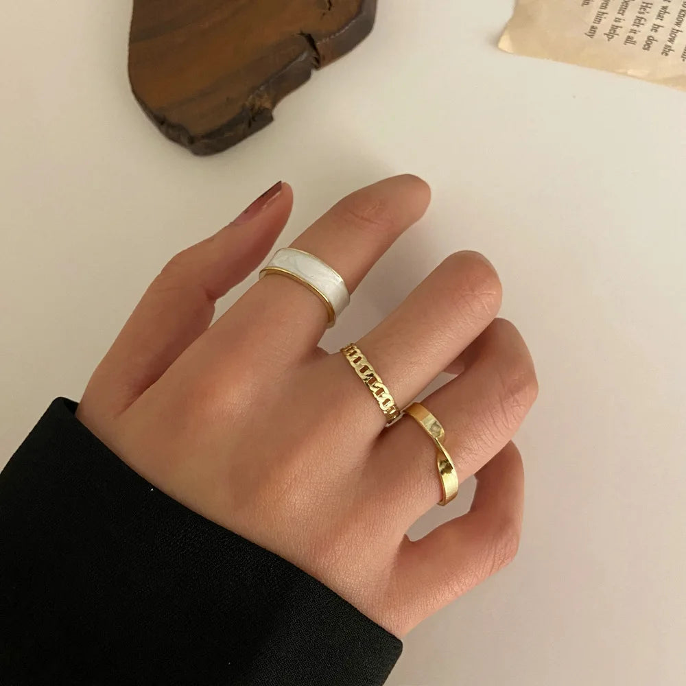 Conjunto de Anéis Prata – Zircônia com Lua, Flor e Coração