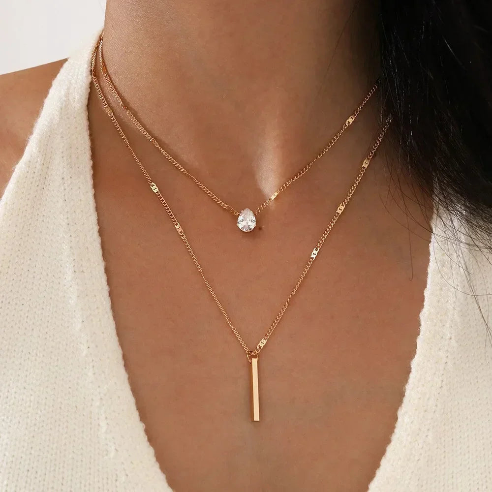 Colar Duplo Prata – Lua e Estrela