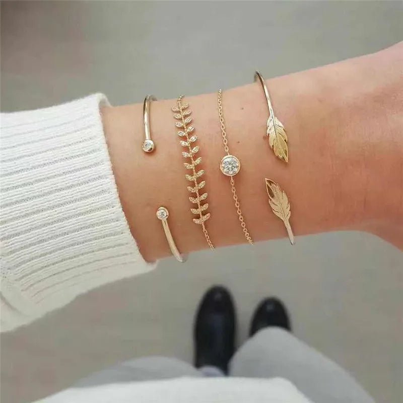 Kit Pulseiras Elegância em Camadas