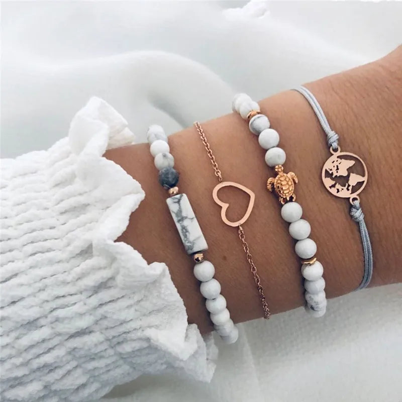 Kit Pulseiras Elegância em Camadas