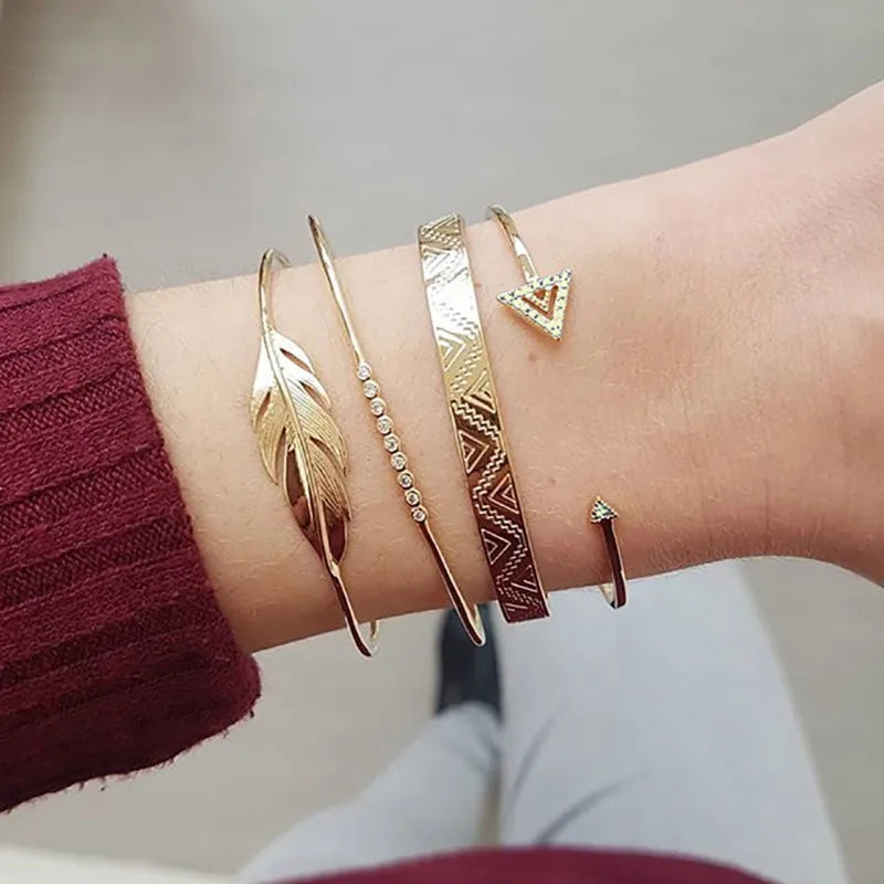 Kit Pulseiras Elegância em Camadas