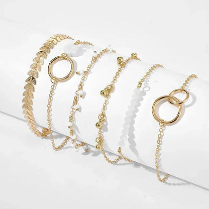 Pulseiras Femininas – Conjunto 6 Peças Flores