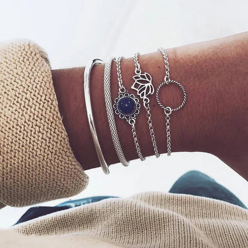 Kit Pulseiras Elegância em Camadas