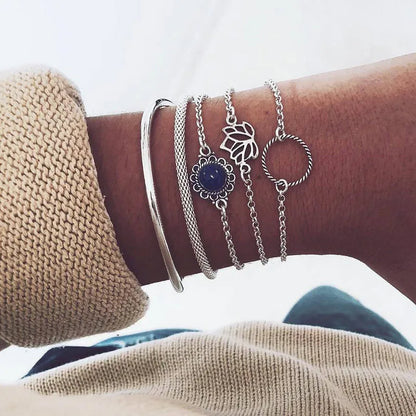 Kit Pulseiras Elegância em Camadas