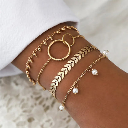 Kit Pulseiras Elegância em Camadas